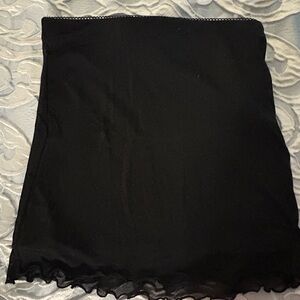 Black Lace Trim Skirt